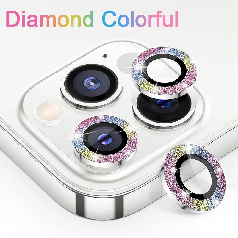 1 Set Metal Ring Glass Camera Lens Protector For IPhone 14 15 16 Pro Max 16 Plus 16Pro 15Pro 14Pro IPhone14 Cover Accessories