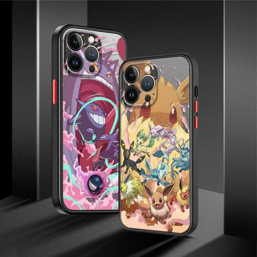 Eevee Becomes Giant Phone Case for iPhone 16 15 11 12 13 14 Pro Max 16 Plus 12 Mini 7 8 XS 15Pro Shockproof Matte Cover