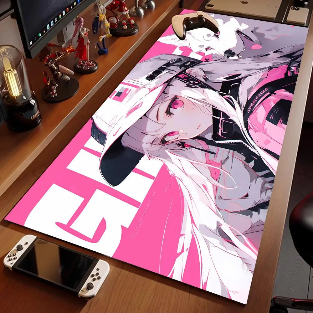 black cat girls Mouse Pad XXL Gaming Accessories Office Gamer Keyboard Desk Mat Non-Slip Laptop Notebook rubber kawaii Mousepad