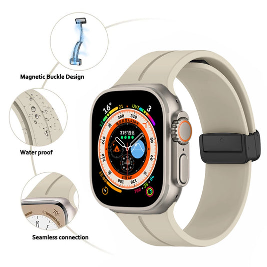 Magnetic Strap For Apple watch ultra 2 band 49mm Silicone Bracelet iWatch Series 9 7 8 6 5 4 3 se 44mm 45mm 40mm 41mm 42mm 38mm