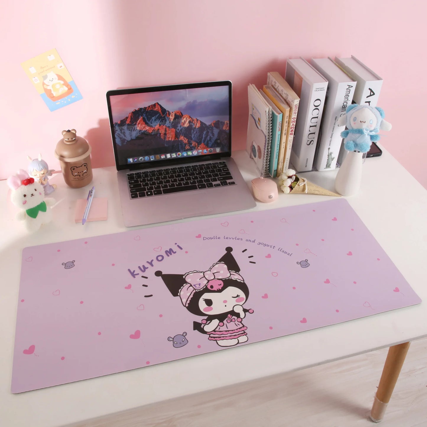 80/35cm Sanrio Hello Kitty Kuromi Office Desk Mat Melody Cinnamoroll Non-Slip Large Keyboard Mouse Pad Game Pads Pc Accessories