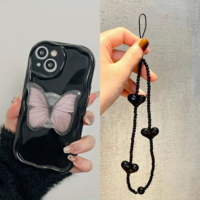 Butterfly Bracelet Chain Case For For OPPO Reno 7 4G 11 Pro 11F A60 A78 A58 A38 A18 A98 A79 A17 A16 A57 A15 A74 A96 A52 Cover