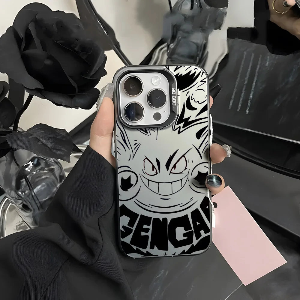 Anime Gengar Cartoon Phone Case For iPhone 16 15 14 13 12 11 Pro Max White Ultra-thin Soft Candy Abrazine Funda