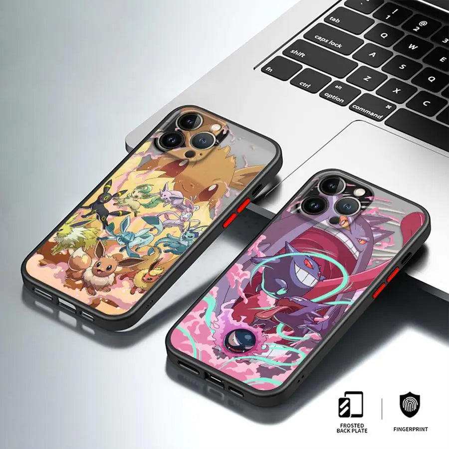 Eevee Becomes Giant Phone Case for iPhone 16 15 11 12 13 14 Pro Max 16 Plus 12 Mini 7 8 XS 15Pro Shockproof Matte Cover