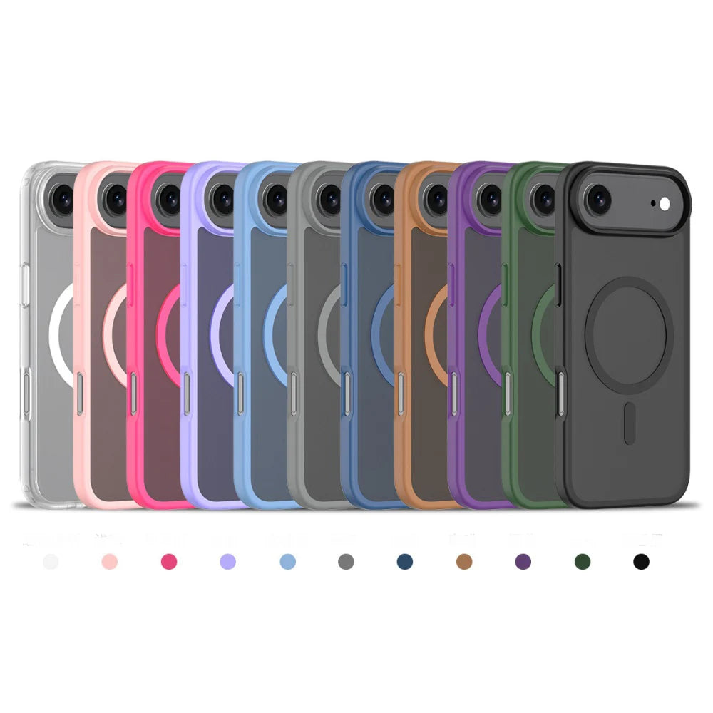 Matte For Magsafe Magnetic Case For iPhone 17 Air 16 15 14 13 12 11 Pro Max Plus SE4 16e Mini Wireless Charge Hard Armor Cover
