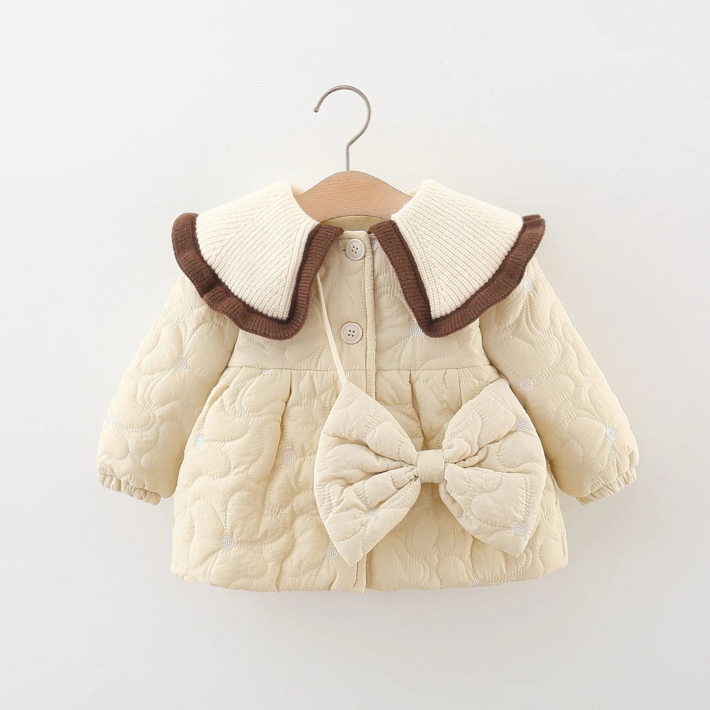 Winter New Simple Korean Style Children'S Long Sleeved Clothes, Thick And Warm Baby Girl Coat (9 Months -3 Years Old)