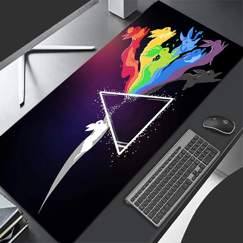 Mouse Pad Gaming Carpet Anime Keyboard Pads Rug Pokemon Eevee Mousepad Mouse Pads Laptop Extended Desk Mat for LOL Gamer Gift