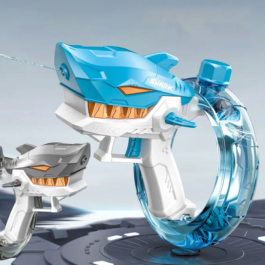 Summer Water Gaming Toy Fully Automatic Continuous Fire Watergun Shark Electric Water Gun Large Capacity Water Spray Gun - ST Superstore
