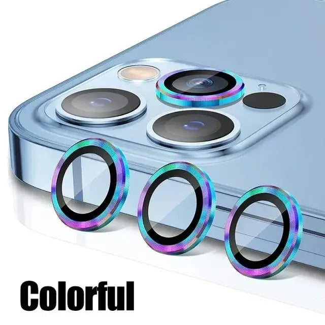 Lens Tempered Glass Protector For IPhone 16 15 14 Plus For 13 Mini For IP 13 14 15 16 Pro Max on Lens Cover Film Black Silvery
