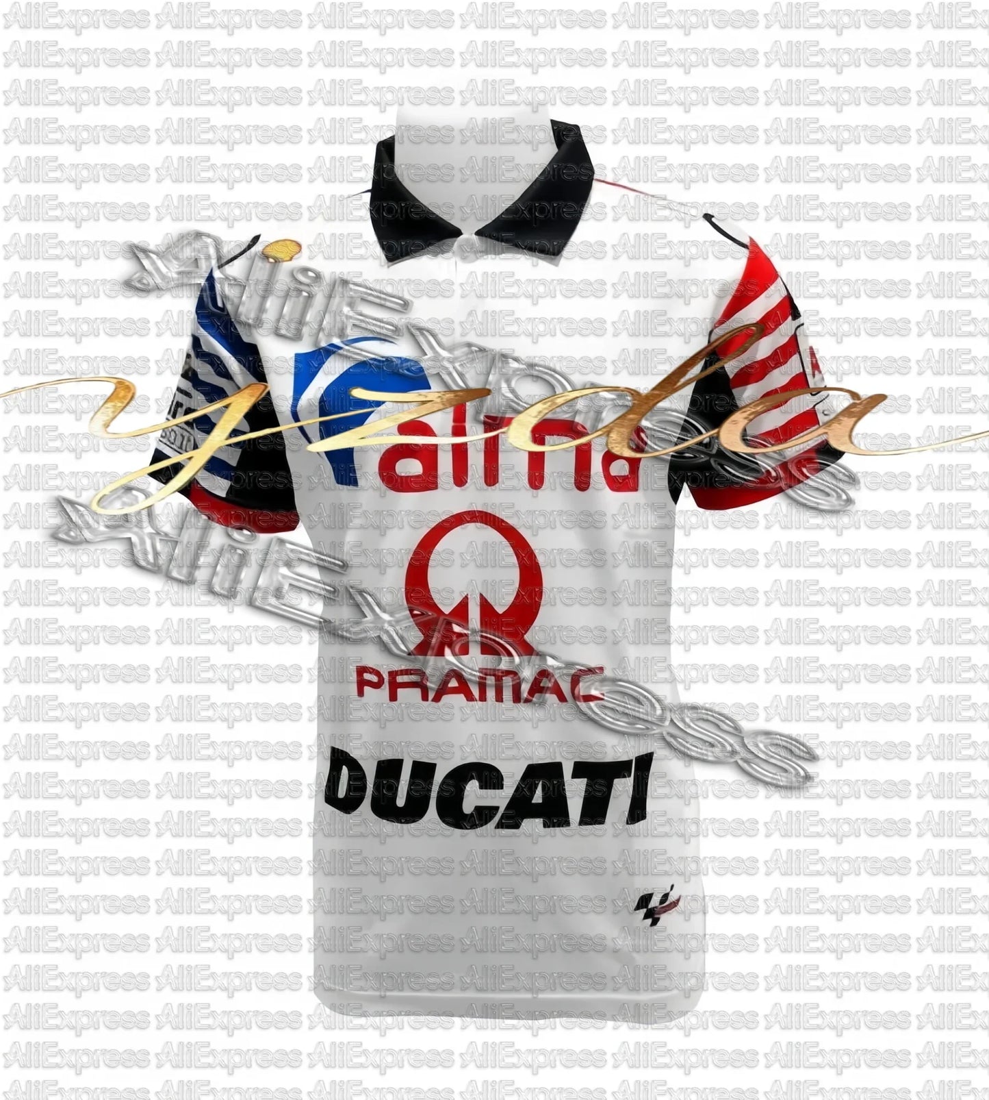 Eccstar_Suzuki_Sotogp Racing Team Polo Shirt Motorcycle Racing T-shirt Men's and Women's Outdoor Sports Leisure Speed Drying