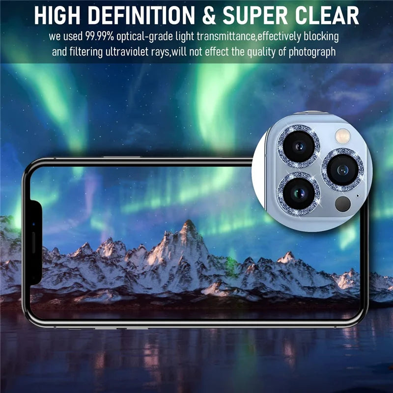 1 Set Metal Ring Glass Camera Lens Protector For IPhone 14 15 16 Pro Max 16 Plus 16Pro 15Pro 14Pro IPhone14 Cover Accessories