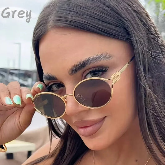 Fashion Small Sunglasses Brand Designer Metal Woman Outdoor Travel Holidays Eyeglasses UV Protection Man Shades Sale