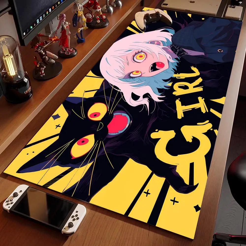 black cat girls Mouse Pad XXL Gaming Accessories Office Gamer Keyboard Desk Mat Non-Slip Laptop Notebook rubber kawaii Mousepad