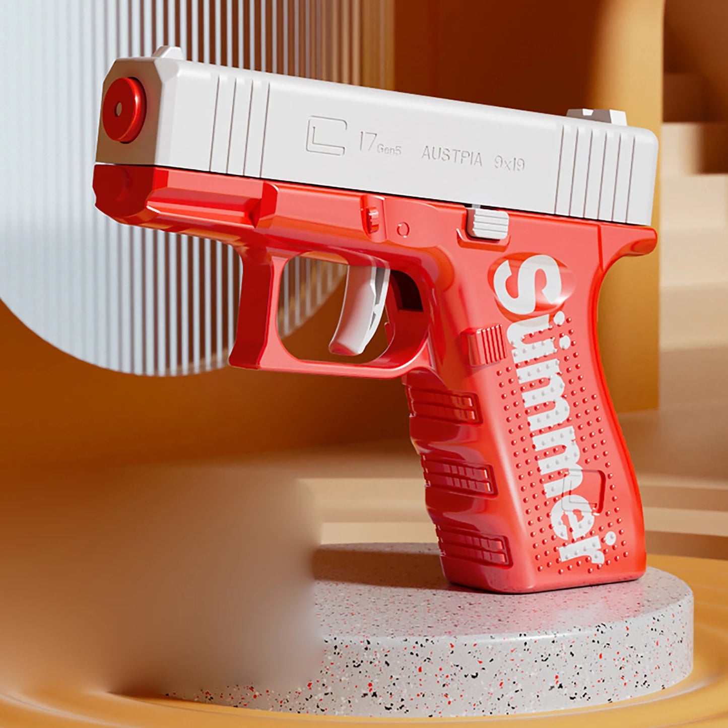 Manual water gun for children playing outdoors, water spray gun for summer outdoor water fights and water play