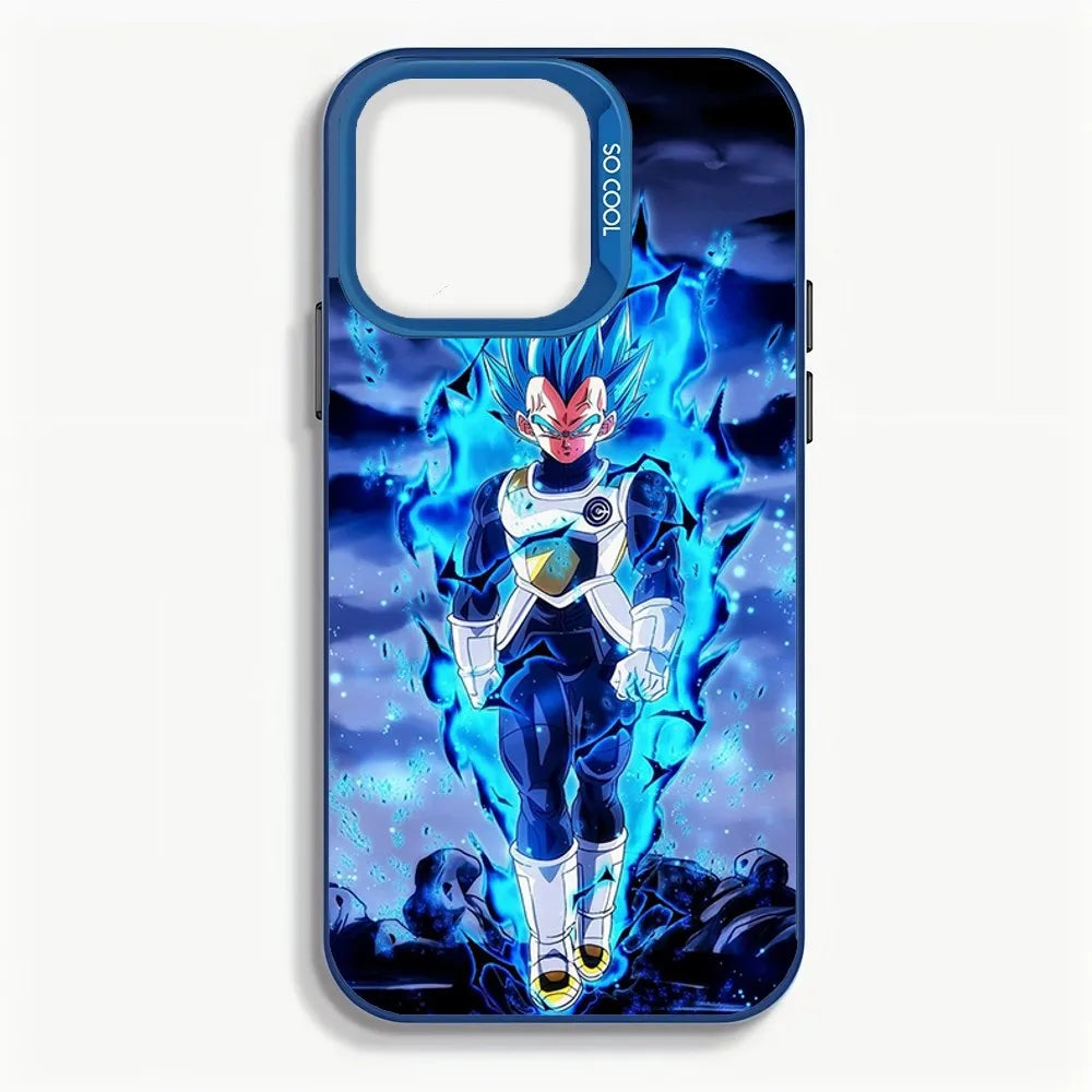 Anime V-VegetaS Phone Case IMD Color Silver Shell For IPhone 16 15 14 13 12 11 Pro Max Plus