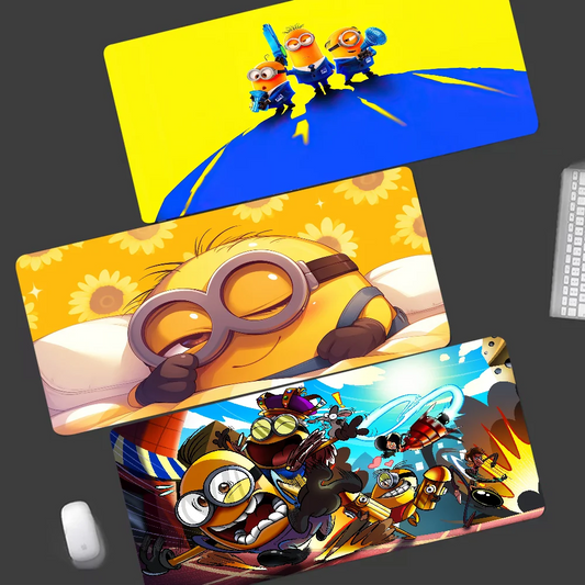 Cute Funny Cartoon M-Minions Custom Skin Desktop Desk Mat Kawaii Gaming Accessories Students Writing Pad for PC Computer Table