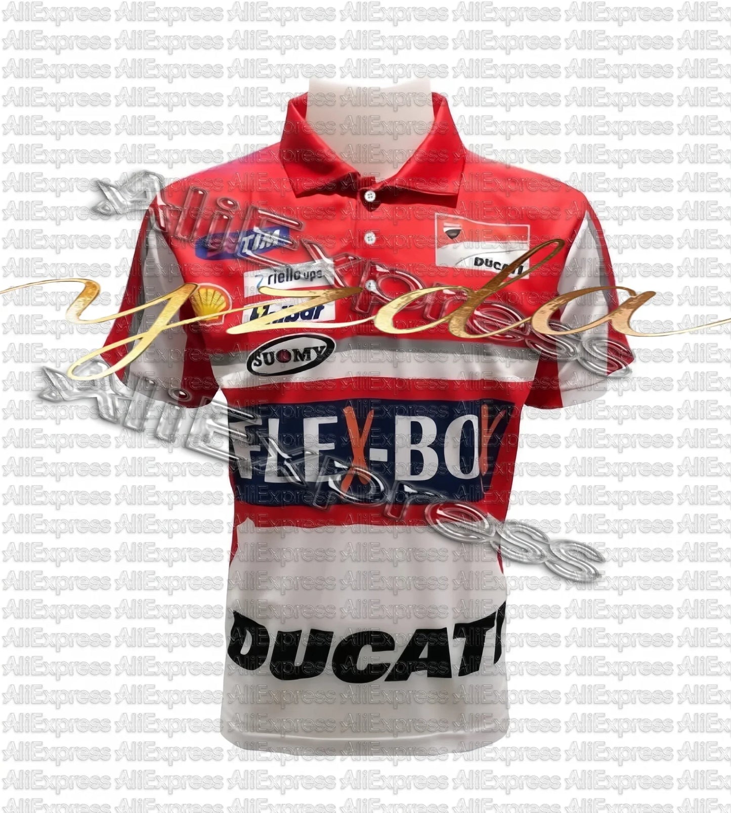 Eccstar_Suzuki_Sotogp Racing Team Polo Shirt Motorcycle Racing T-shirt Men's and Women's Outdoor Sports Leisure Speed Drying