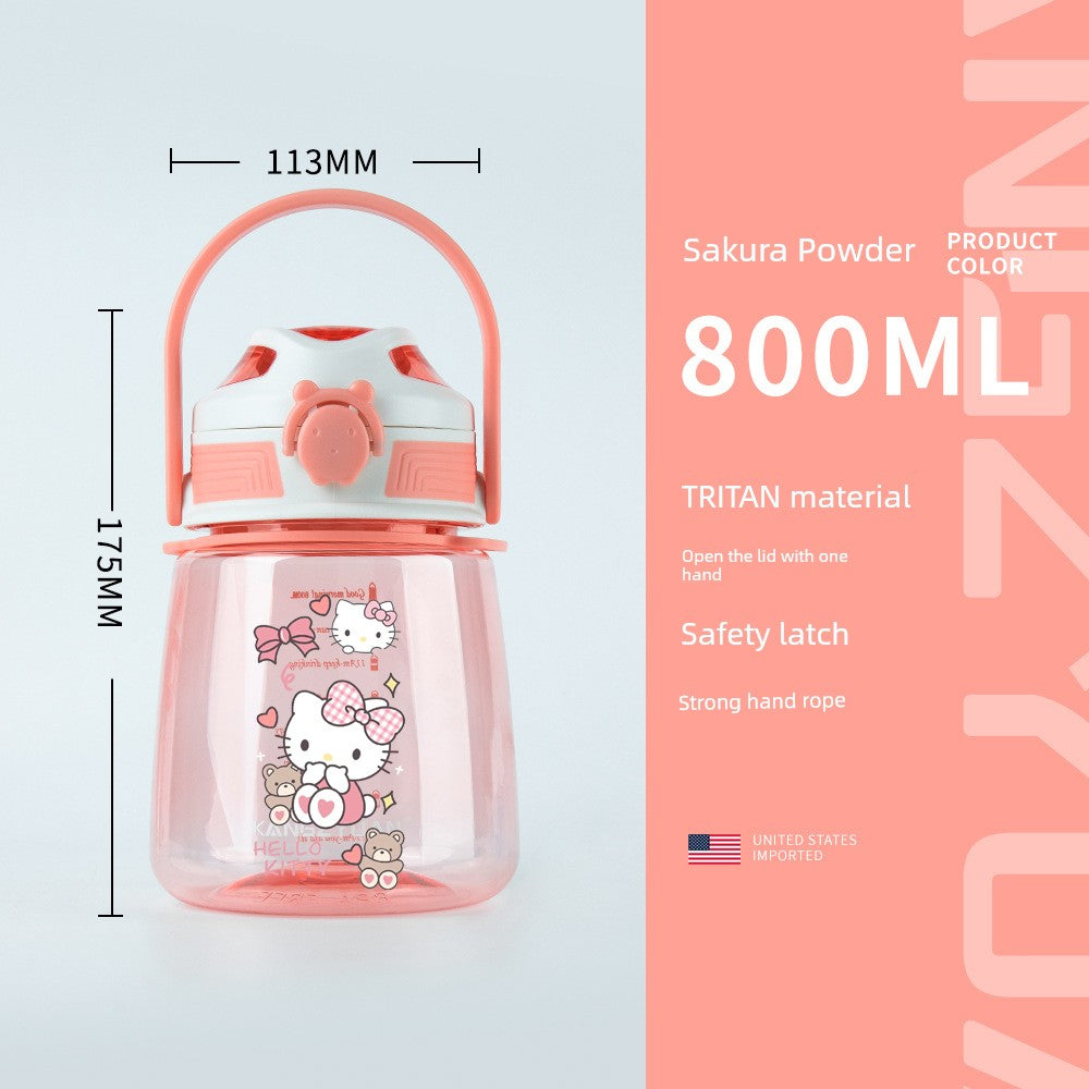 Melody Ins Super Cute Kids Plastic Korean Water Cup