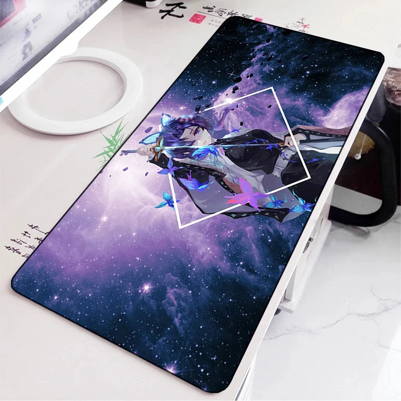 Demon Slayer Gaming Mouse Pad Rubber Mat Deskmat Keyboard Pads Cartoon Cute Mousepad Kawaii Pc Accessories Anime Mouse Mats Xxl