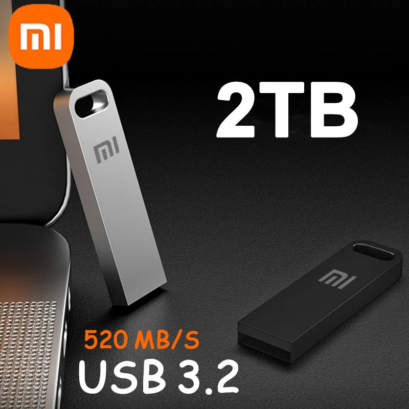 XIAOMI 2TB Metal Flash Drive USB 3.2 Super High Speed Transfer Mini U Disk Pen Drive Type C Memory Stick Waterproof U Disk Drive