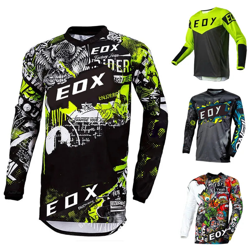 Motorcycle Jersey Eoy Quick Dry Mountain Bike T-Shirt Long Sleeve Downhill Jersey MTB T shirt Moto Camo Breathable