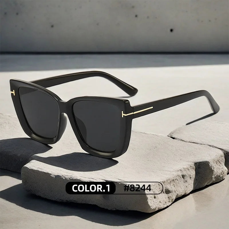 Brand Designer Cat Eye Sunglasses W omen Vintage 2025 High Quality Sun Glasses Fashion Big Frame Cool Sexy Female Oculos