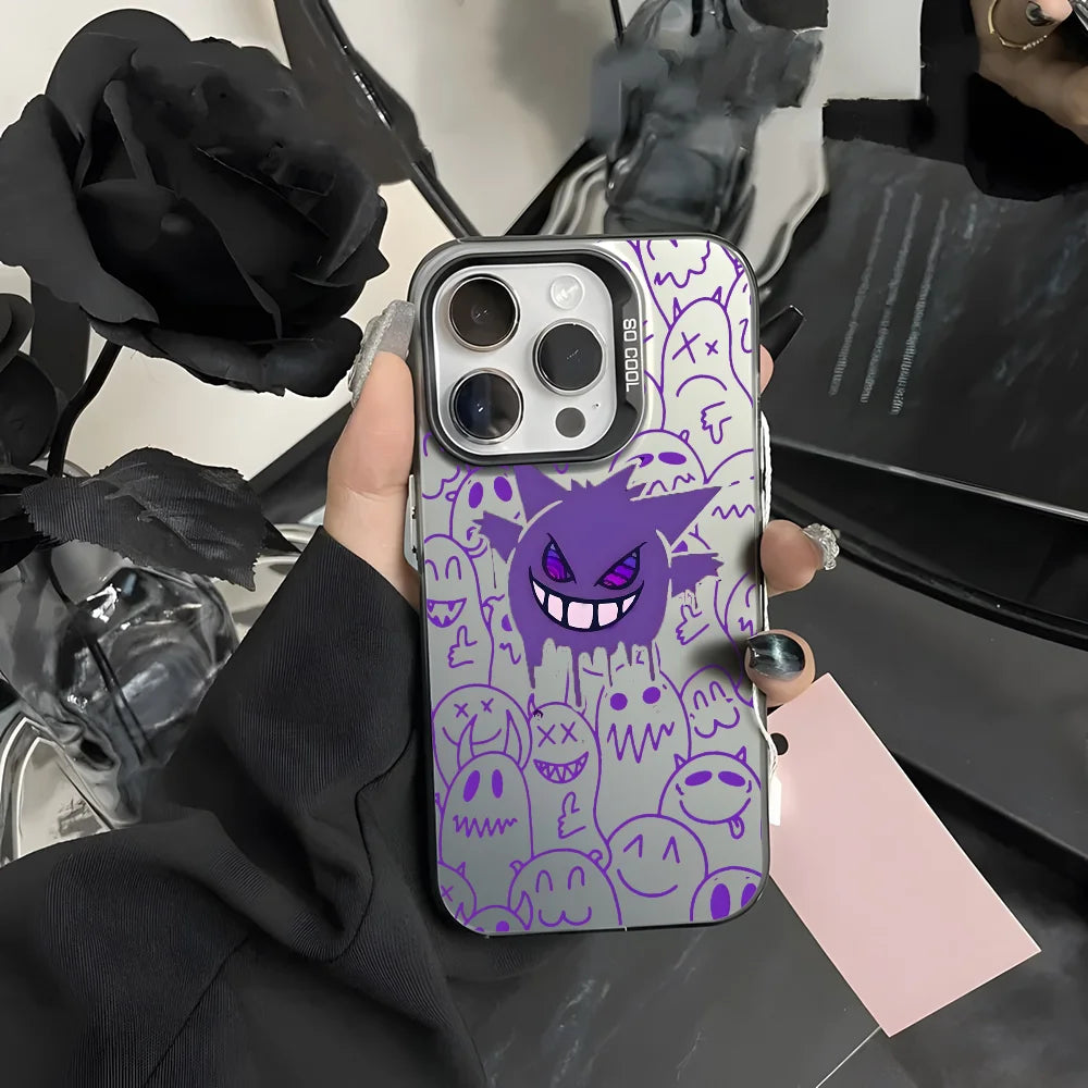 Anime Gengar Cartoon Phone Case For iPhone 16 15 14 13 12 11 Pro Max White Ultra-thin Soft Candy Abrazine Funda