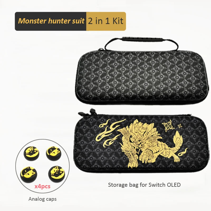 Monster Hunter Storage Bag for NS Switch OLED Carrying Case Protective Shell  for NS Switch OLED Game Accessories
