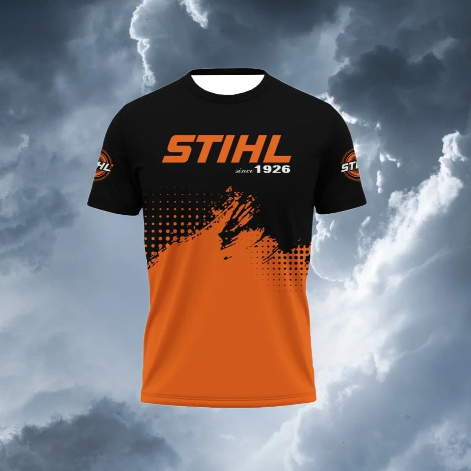 MOTO-New Men's Quick-drying T-shirt  Printed Comfortable Sports and Leisure Breathable Sweat-absorbing Racing Short-sleeved Top
