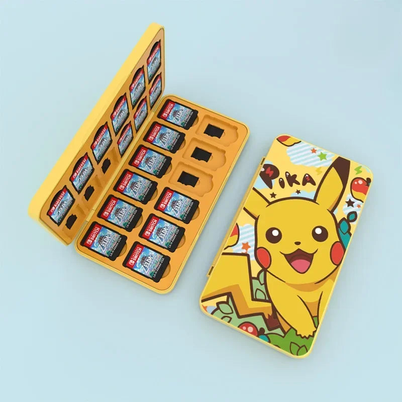 2026 Pokemon Pikachu Ns Switch Oled Game Card Storage Box Protective 24 in 1 Game Cards Holder Case for Nintendo Switch Lite New