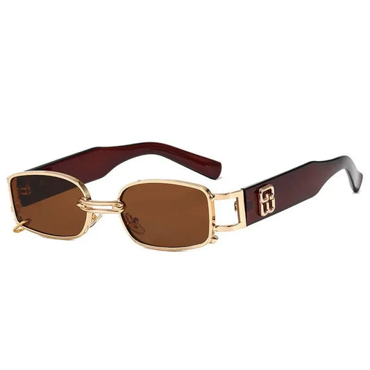 Vintage Square Sunglasses Metal Ring Women's Luxury Designer Funny Sun Glasses Shades for Men Oculos UV400 2020 Brand SG038 - ST Superstore