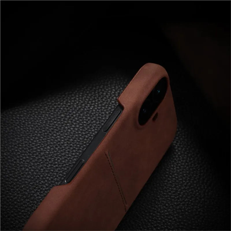 Luxury Card Slot Sheepskin Leather Case For iPhone 16 15 14 13 12 Pro Max Plus Business Wallet Pocket Frosted Shockproof Cover