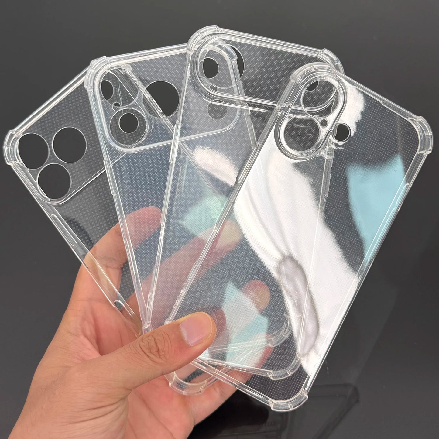 17Pro Shockproof Phone Cases Transparent Corner Protectors Phone Cover for IPhone 17/17 Air/17 Pro/17 ProMax Anti-scratch Case