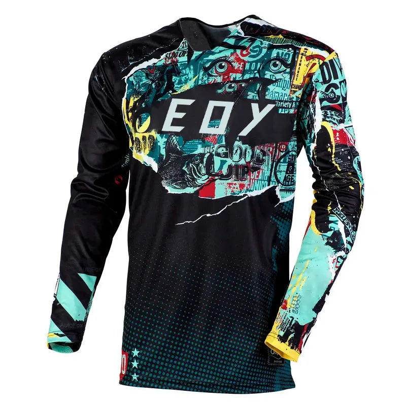 Motorcycle Jersey Eoy Quick Dry Mountain Bike T-Shirt Long Sleeve Downhill Jersey MTB T shirt Moto Camo Breathable
