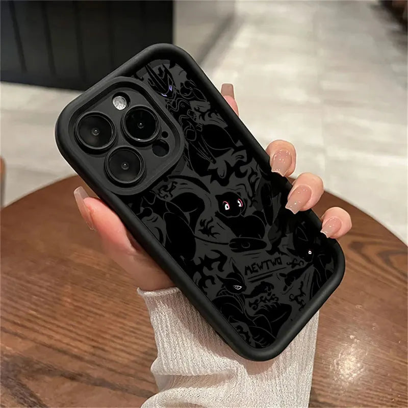 Anime P-Pokemon Gengar Cartoon For iPhone 16 15 14 13 12 11 Pro Max XS Max 7 8 Plus Phone Case Shockproof Soft Silicone Cover