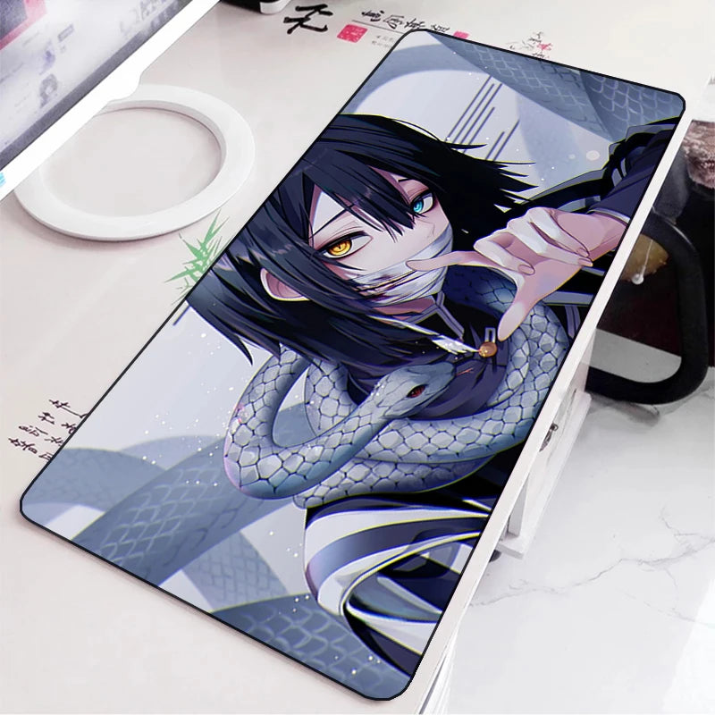 Demon Slayer Gaming Mouse Pad Rubber Mat Deskmat Keyboard Pads Cartoon Cute Mousepad Kawaii Pc Accessories Anime Mouse Mats Xxl
