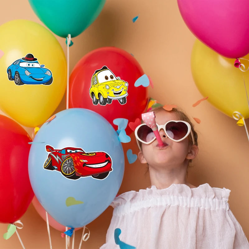 16Sheets Cars Lightning Mcqueen Make Your Own Face DIY Puzzle Stickers Party Favors Kids Toys Birthday Gifts
