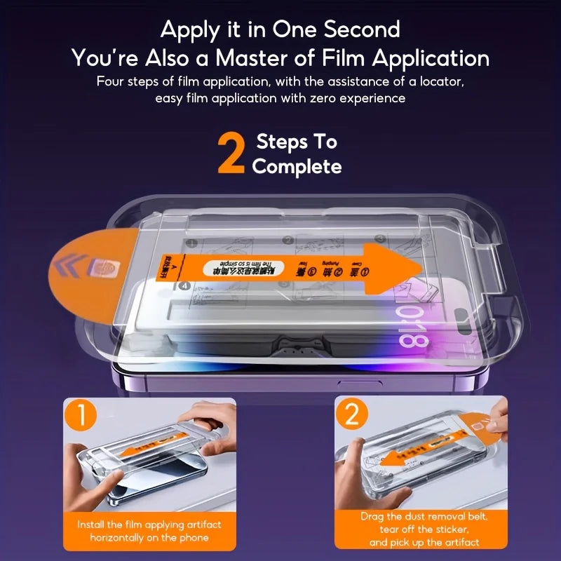 Tempered Glass Screen Protector For iPhone 16 15 14 13 12 11 Pro Max 16e Protective Film iPhone16 Pro Max XR X XS Max 7 8 16Plus