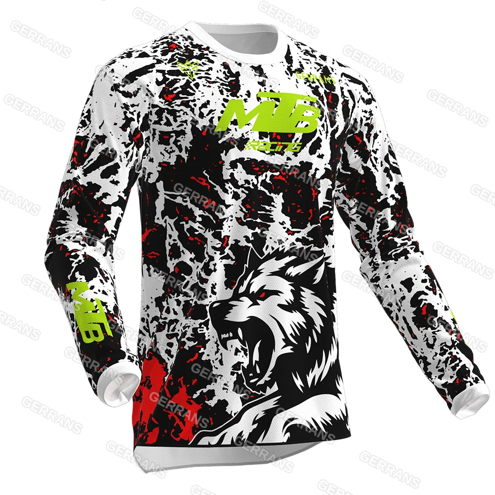 Mtb Downhill Jersey Mountain Bike T-Shirt Motorcycle Offroad DH Gerrans Mtb Jersey Motocross Shirt Sweatshirt Sportwear Clothing