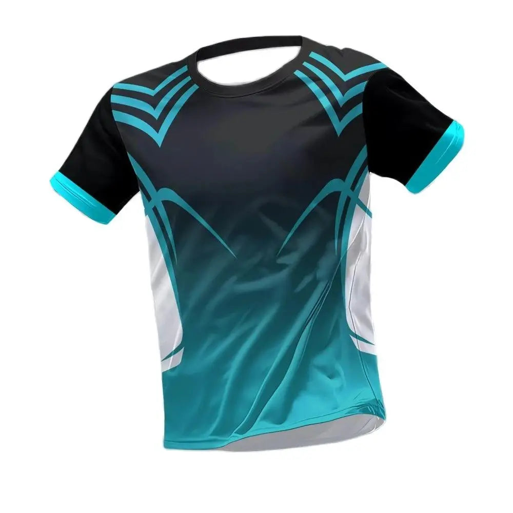 2025 3D Printing Hot Selling Outdoor Running Sports Breathable Quick Drying Fitness Clothing Casual Wear Round Neck T Shirts