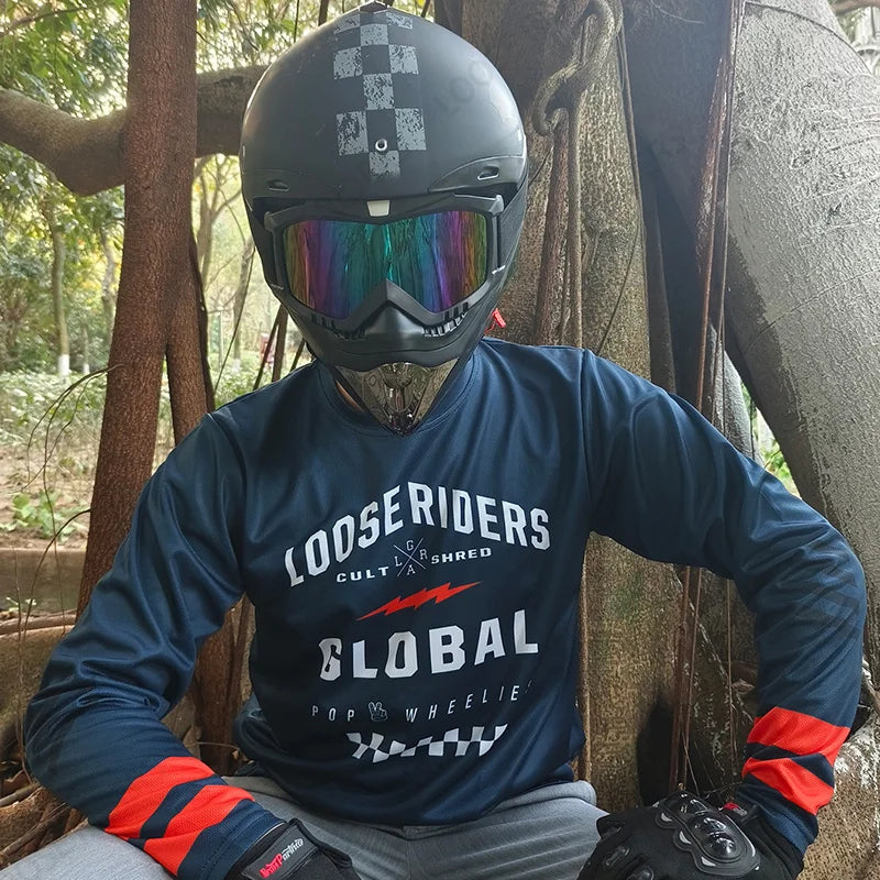 Loose Rider Jersey BMX Endurance Bike Shirt DH Off-Road Mountain Bike Downhill Jersey