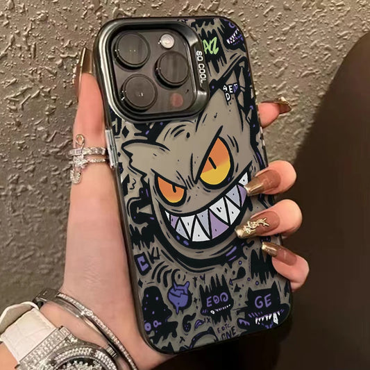 Black Cool Pokemon Gengar Phone Case For iPhone 15 14 13 12 16 Pro Max XR XSMAX 7 8 Plus 13 Mini Shockproof Silicone Hard Cover