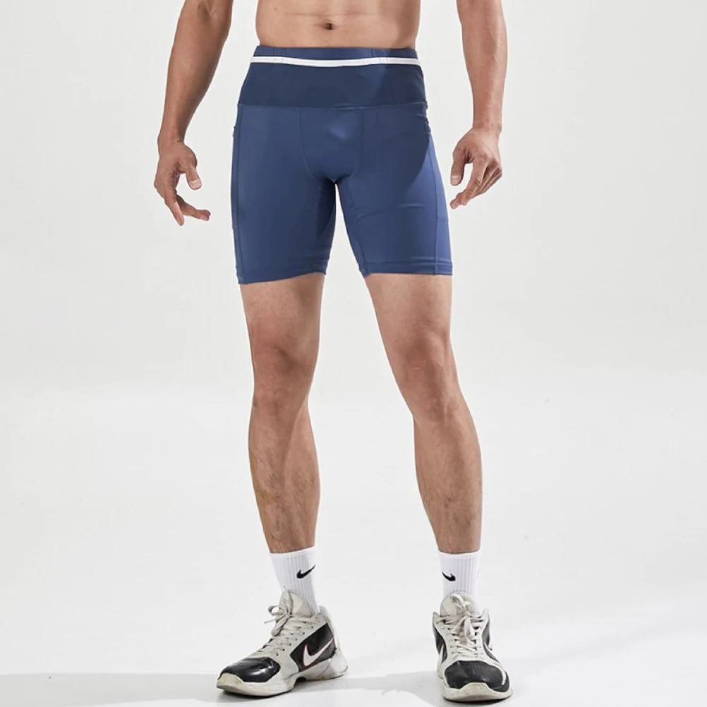 (Mul-Pockets Compression Shorts 3.0)Men Marathon Running Shorts Quick Dry Exercise Training Jogging Cycling Fitness Tight Shorts