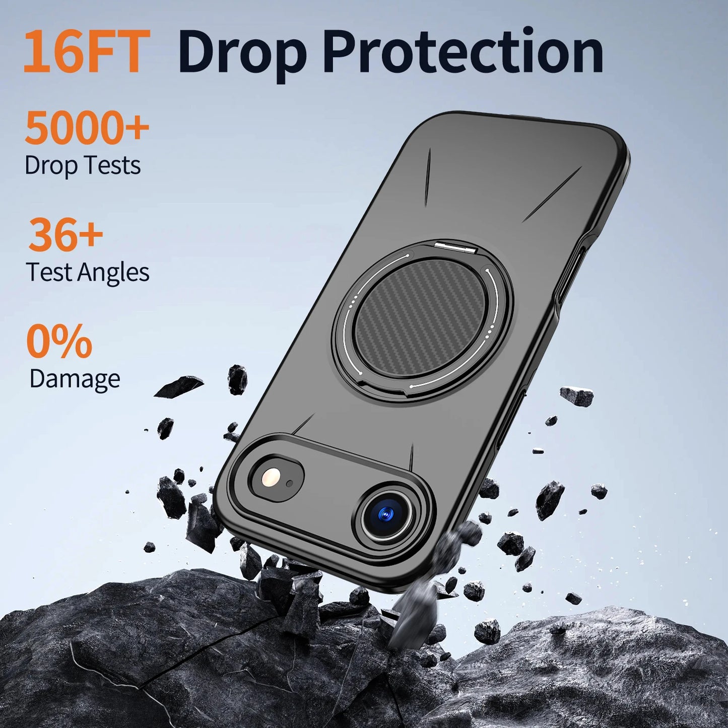 360° Rotate Bracket Military Shockproof Case For iPhone 17 Air 16 15 14 Plus 13 12 11 Pro Max Magnetic Heavy Duty Defender Cover