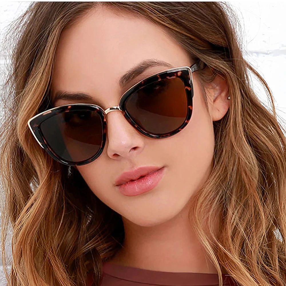 Retro Cateye Sunglasses for Women Polarized Vintage Classic Eyewear UV400 Protection