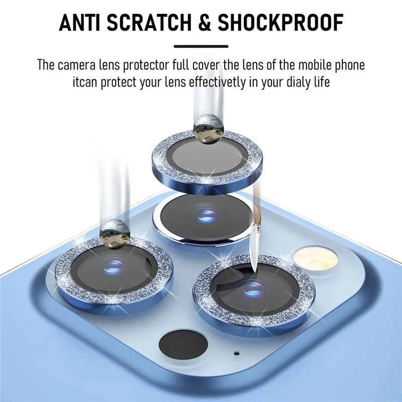 1 Set Metal Ring Glass Camera Lens Protector For IPhone 14 15 16 Pro Max 16 Plus 16Pro 15Pro 14Pro IPhone14 Cover Accessories