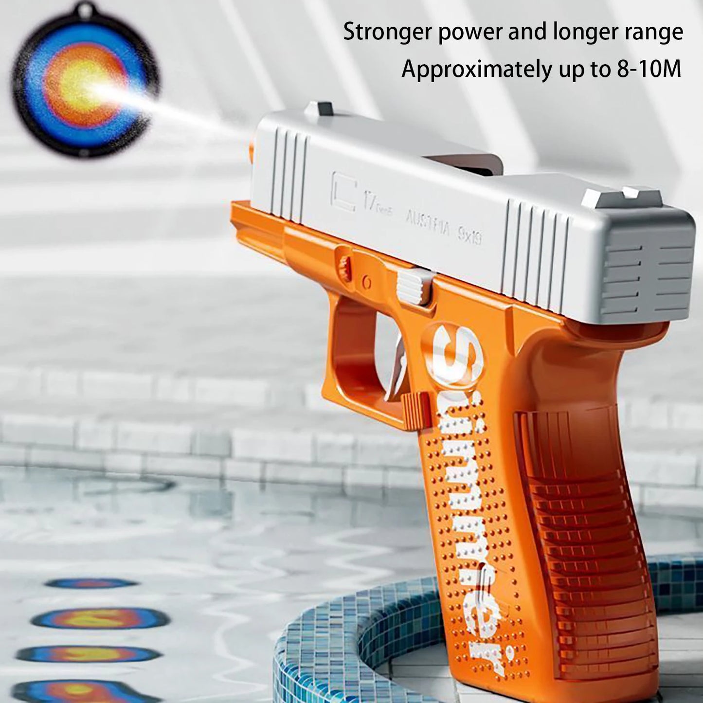 Manual water gun for children playing outdoors, water spray gun for summer outdoor water fights and water play