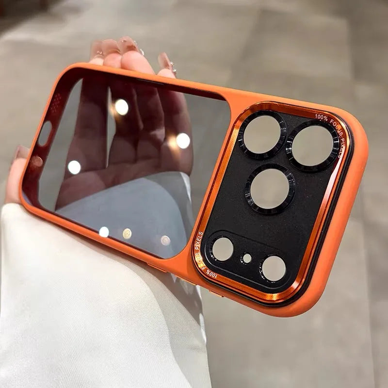 Luxury Hard Acrylic Transparent Case for iPhone 17 Air 13 14 15 16 17 Pro Max Plus 12 11 Lens Film Protection Shockproof Cover
