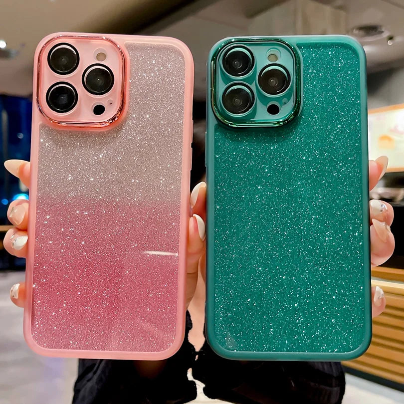 Glitter Plating Frames Phone Case For Xiaomi 11T 12 12T 13 13T Lite Pro 11i Series 5G 12X Civi2 Shockproof Soft TPU Clear Cover