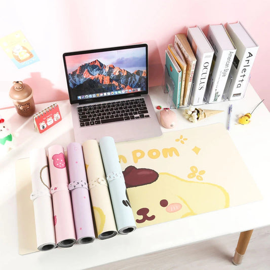 80/35cm Sanrio Hello Kitty Kuromi Office Desk Mat Melody Cinnamoroll Non-Slip Large Keyboard Mouse Pad Game Pads Pc Accessories